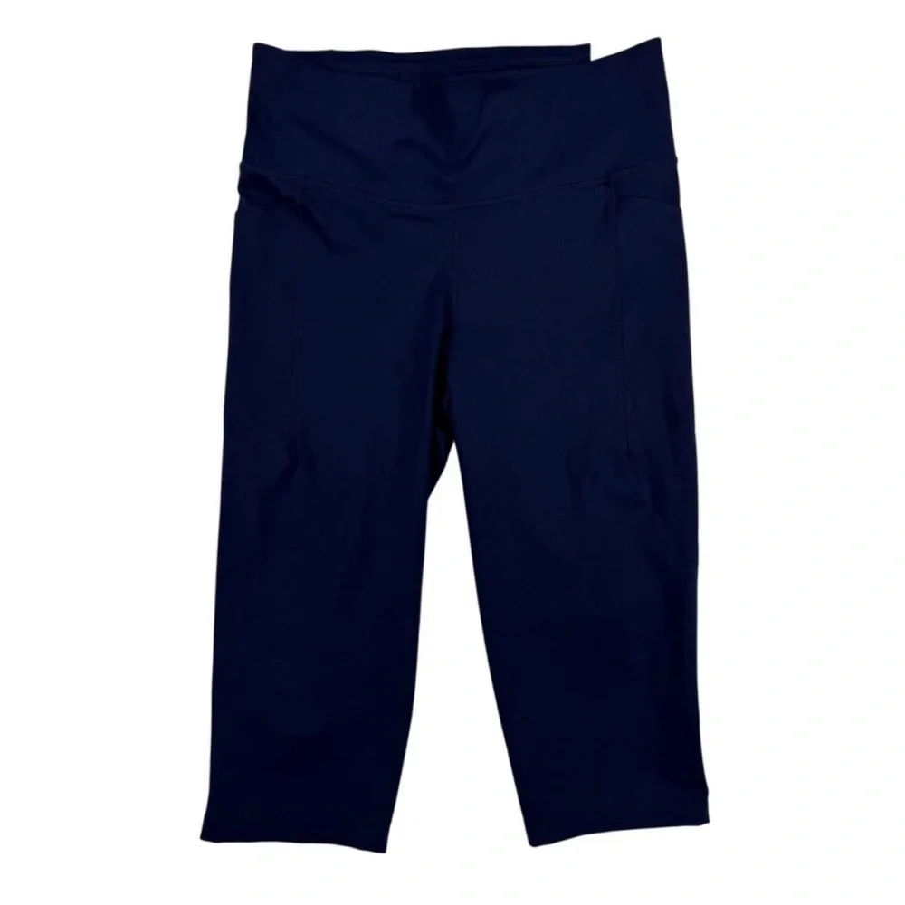 Calia Women's Powermove Opulent Blue High Rise Knee Crop Leggings - Picture 4 of 5